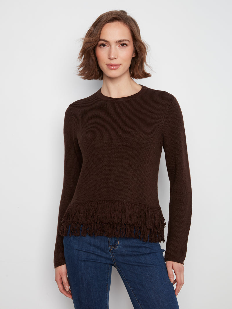 Sweater w/ Fringe Detail