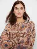 Printed Sweater w/ Zip