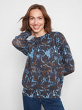 Printed Sweater w/ Zip