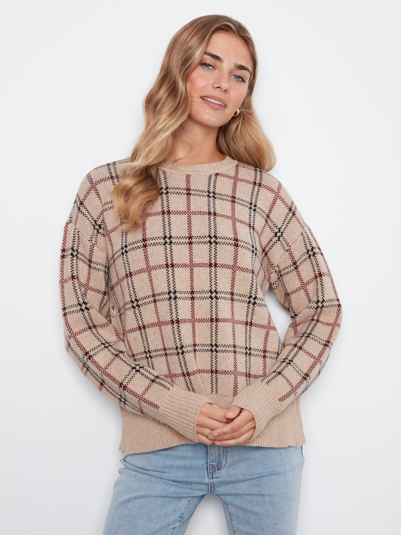 Crew Neck Jacquard Sweater