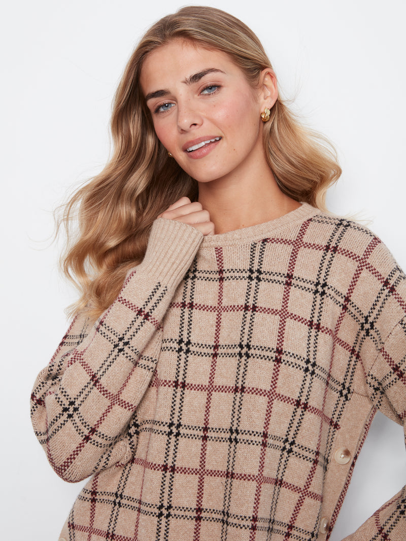 Crew Neck Jacquard Sweater