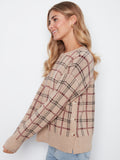 Crew Neck Jacquard Sweater