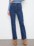 Floral Denim Pants