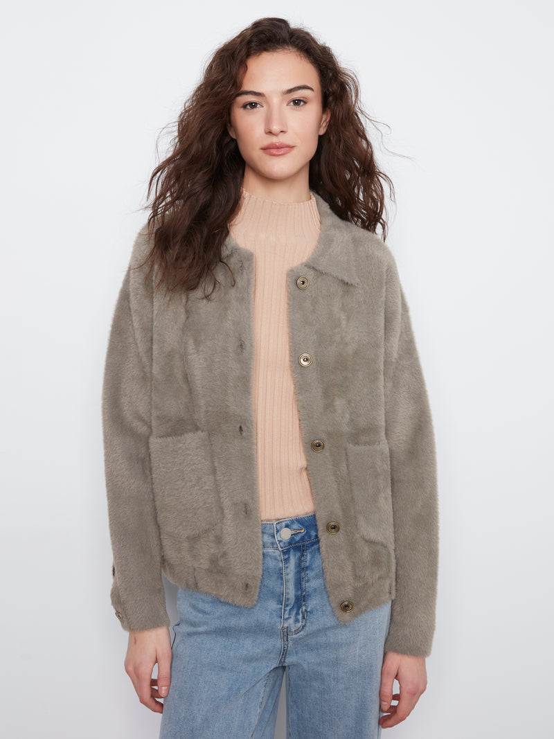 Eyelash Yarn Jacket