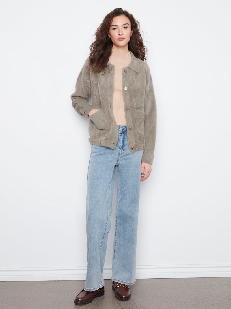 Eyelash Yarn Jacket