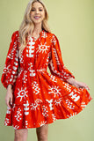 Print Tiered Dress