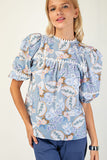 Balloon Sleeve Top
