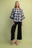 Check Pleated Top