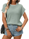 Crochet Trim Sweater