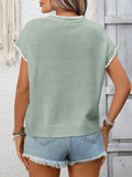 Crochet Trim Sweater