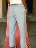 Mid Rise Stripe Denim