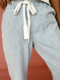 Mid Rise Stripe Denim