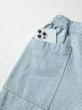 Mid Rise Stripe Denim