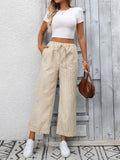 Striped Cropped Casual Pant
