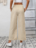 Striped Cropped Casual Pant