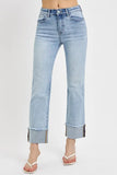 High Rise Cuffed Jeans