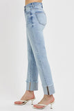 High Rise Cuffed Jeans