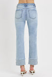 High Rise Cuffed Jeans